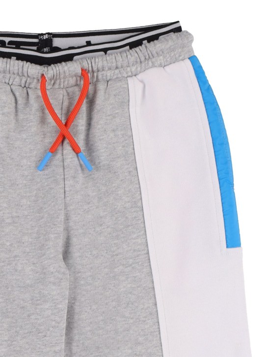 Stella McCartney Kids: オーガニックコットンスウェットパンツ - グレー/ホワイト - kids-boys_1 | Luisa Via Roma