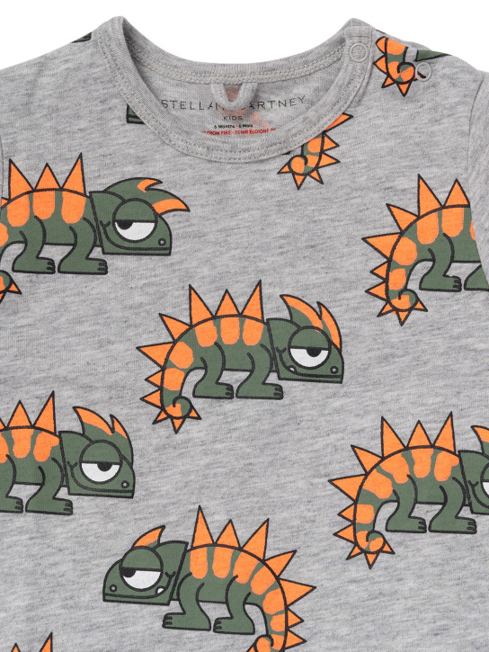 Stella McCartney Kids: Chameleon オーガニックコットンロンパース - グレー - kids-boys_1 | Luisa Via Roma