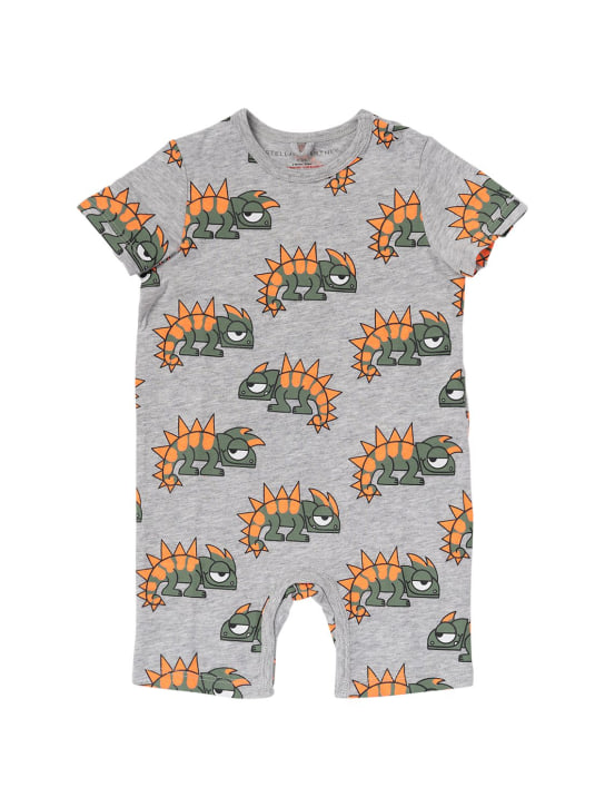 Stella McCartney Kids: Chameleon オーガニックコットンロンパース - グレー - kids-boys_0 | Luisa Via Roma