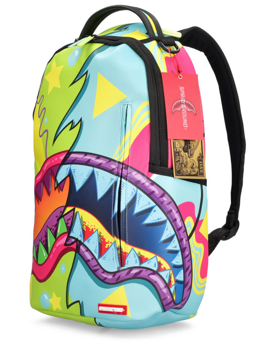 Multicolor printed canvas backpack - SPRAYGROUND - Boys | Luisaviaroma