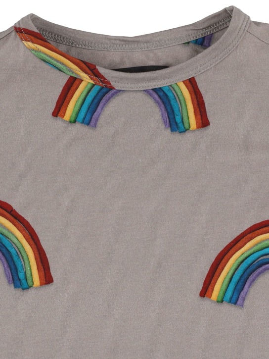 Snurk: Camiseta y shorts de algodón orgánico - Gris - kids-girls_1 | Luisa Via Roma