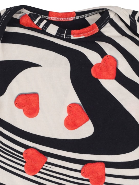 Snurk: Tutina in cotone organico stampato - Bianco/Nero - kids-girls_1 | Luisa Via Roma