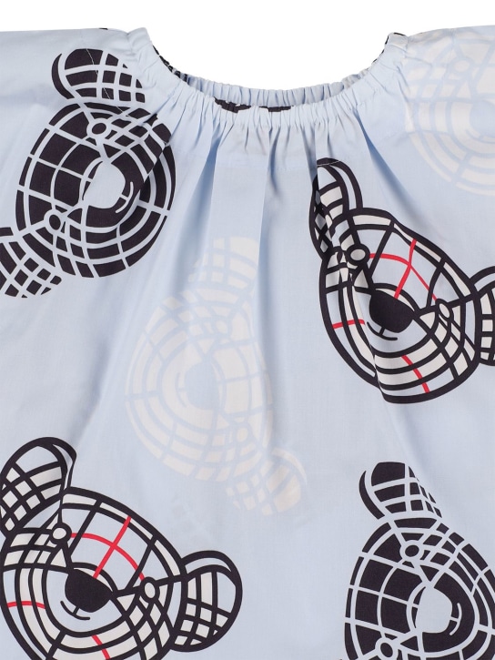 Burberry: BEDRUCKTES T-SHIRT AUS BAUMWOLLJERSEY - Hellblau - kids-girls_1 | Luisa Via Roma