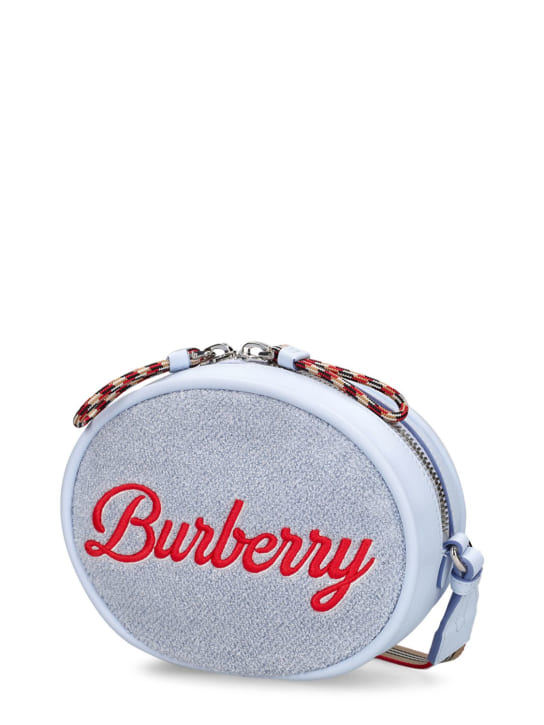 Burberry: Sac porté épaule en nylon - Bleu Clair - kids-girls_1 | Luisa Via Roma