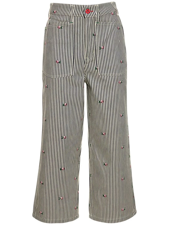 main_image_Mujer Jeans Cropped de Algodón con Bordado