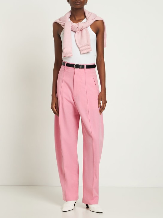 Isabel Marant: Sopiavea check costard viscose pants - Pink - women_1 | Luisa Via Roma