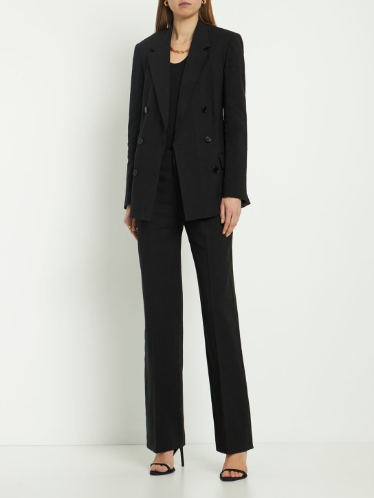 Isabel Marant: Sheril linen blend jacket - Black - women_1 | Luisa Via Roma