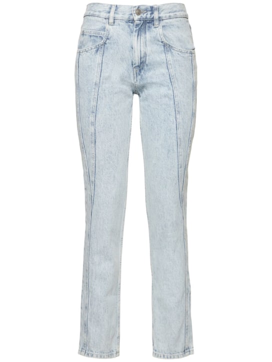 Isabel Marant: Vikira コットンデニムジーンズ - ライトブルー - women_0 | Luisa Via Roma