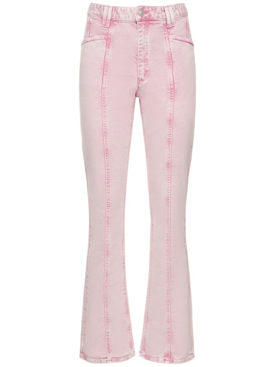 Isabel Marant: Vokayae stretch cotton denim pants - Pink - women_0 | Luisa Via Roma