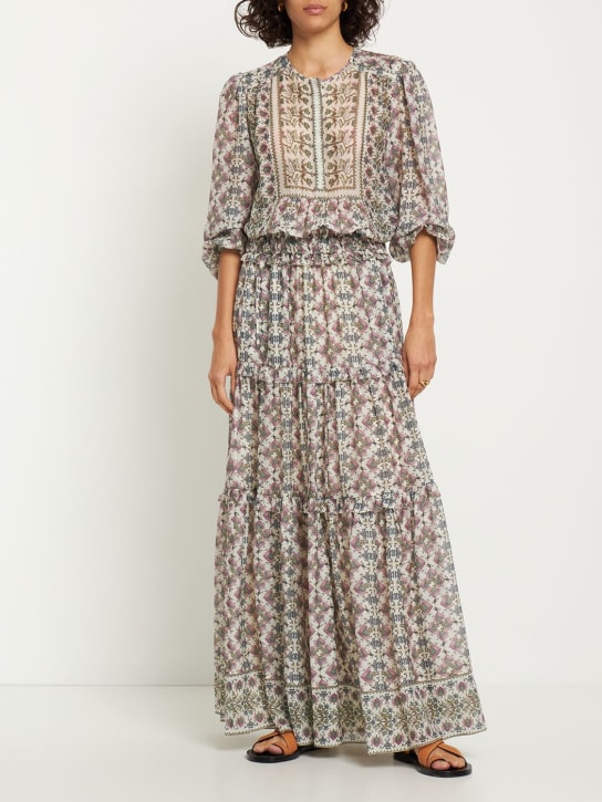 Isabel Marant: Mafezia printed silk midi dress - women_1 | Luisa Via Roma