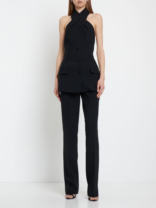 Michael Kors Collection: Gilet in crepe sablé - Nero - women_1 | Luisa Via Roma