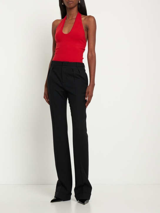 Michael Kors Collection: 羊绒针织交叉绕颈连体衣 - 红色 - women_1 | Luisa Via Roma