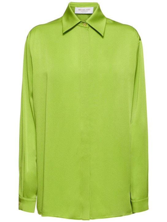 Michael Kors Collection: Camicia oversize - Verde Lime - women_0 | Luisa Via Roma