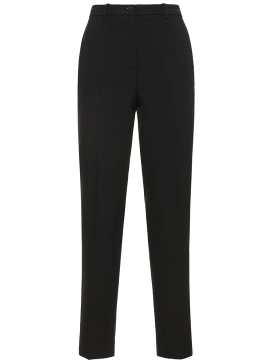 Michael Kors Collection: Pantalones rectos - Negro - women_0 | Luisa Via Roma