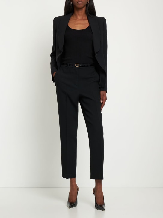 Michael Kors Collection: Pantalones rectos - Negro - women_1 | Luisa Via Roma