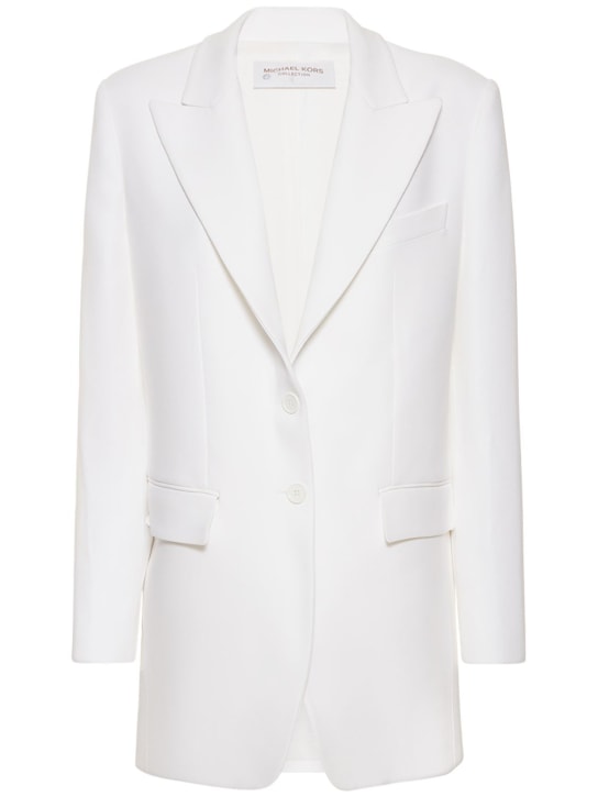 Michael Kors Collection: Blazer de crepé - Blanco - women_0 | Luisa Via Roma