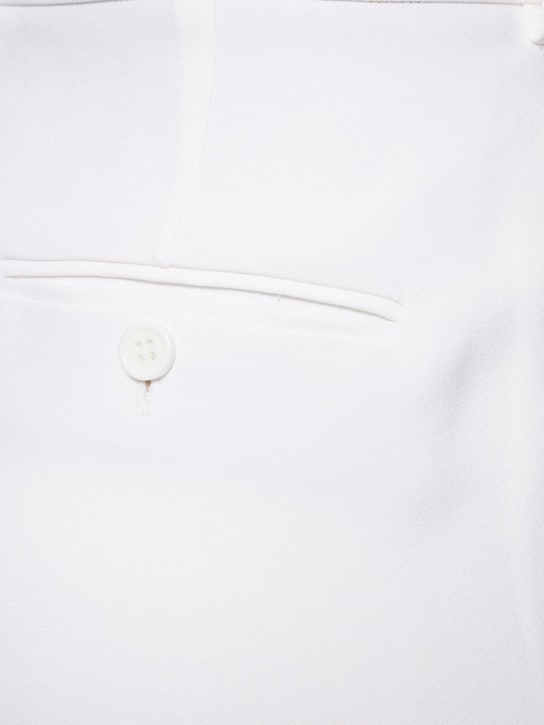 Michael Kors Collection: Pantalon droit en sergé taille mi-haute - Blanc - women_1 | Luisa Via Roma
