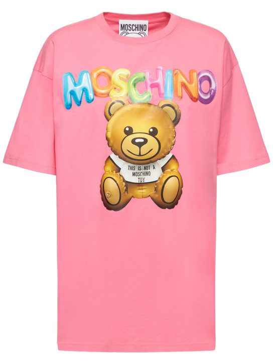 Moschino: オーバーサイズジャージーTシャツ - women_0 | Luisa Via Roma
