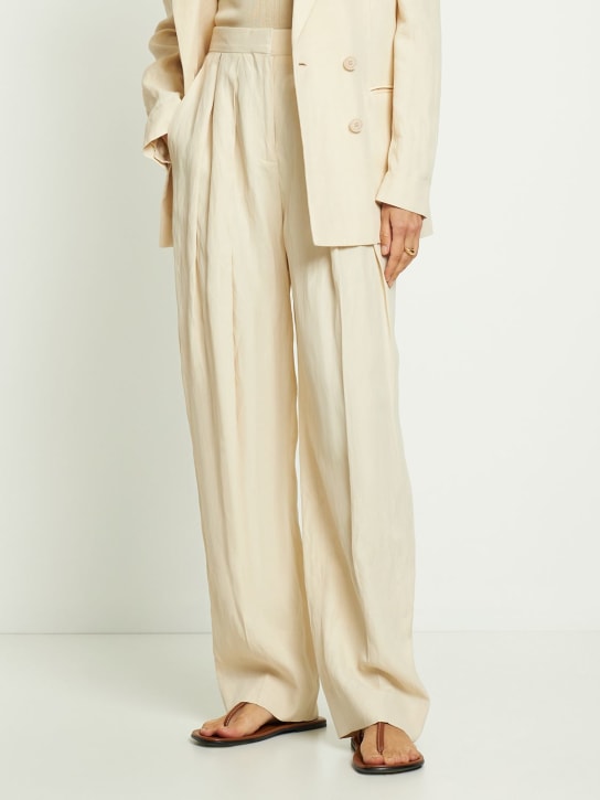 Toteme: レザートングサンダル 10mm - タン - women_1 | Luisa Via Roma