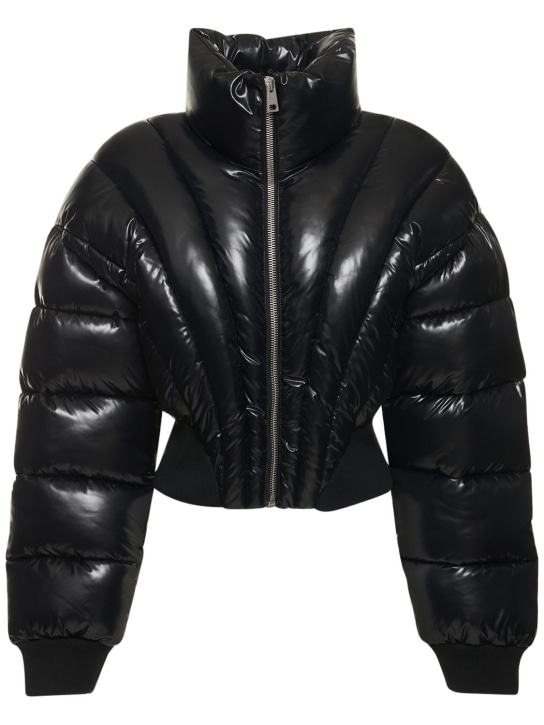 Puffer jacket with high on sale collar