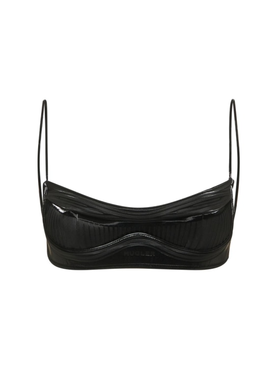 Mugler Logo Bralette in Black