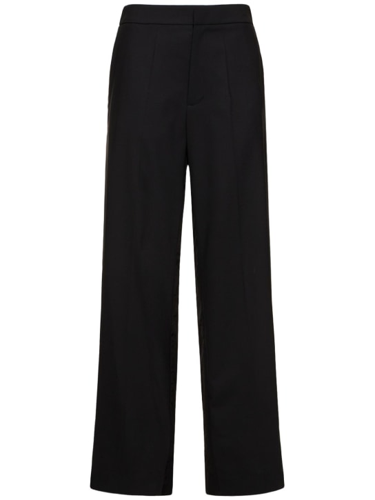 Gauchere: WEITE HOSE AUS SATIN - Schwarz - women_0 | Luisa Via Roma