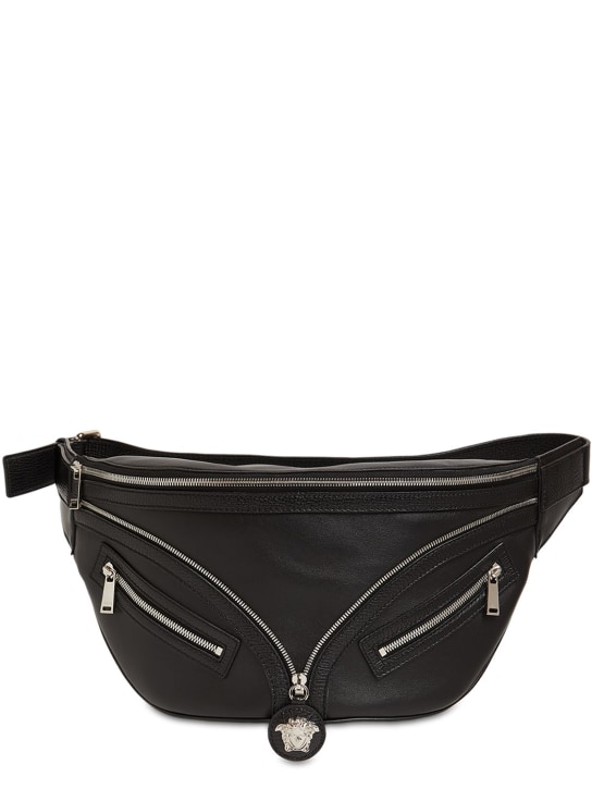 Versace: Medusa leather belt bag - men_0 | Luisa Via Roma