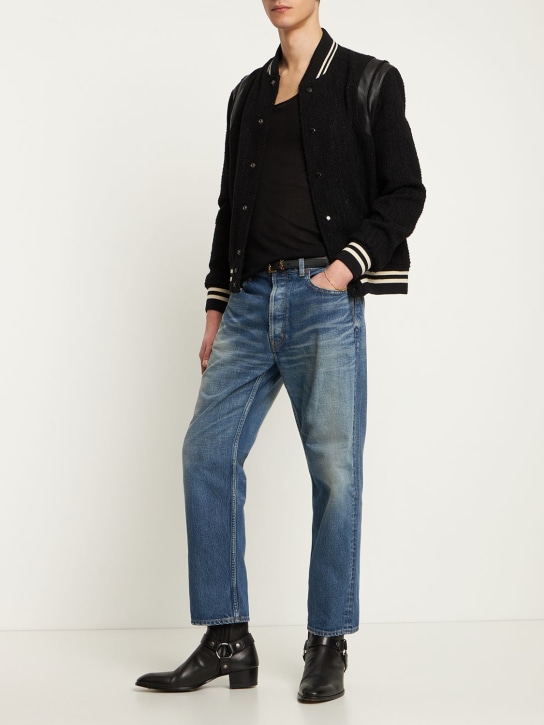 Saint Laurent: Jeans Mick in cotone - Blu - men_1 | Luisa Via Roma