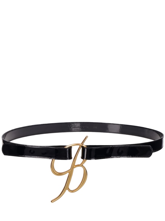 Logo patent leather belt - Blumarine - Women | Luisaviaroma