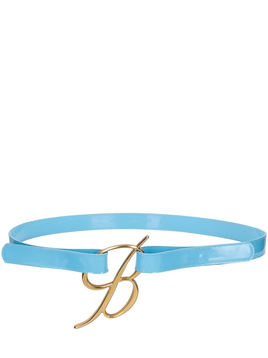 Logo patent leather belt - Blumarine - Women | Luisaviaroma