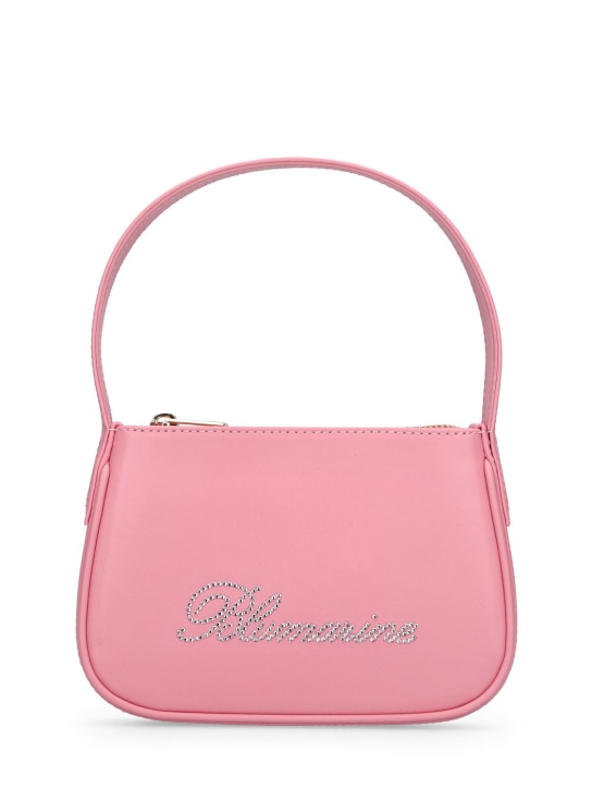 Blumarine: Bolso de mano de piel - Bubblegum - women_0 | Luisa Via Roma