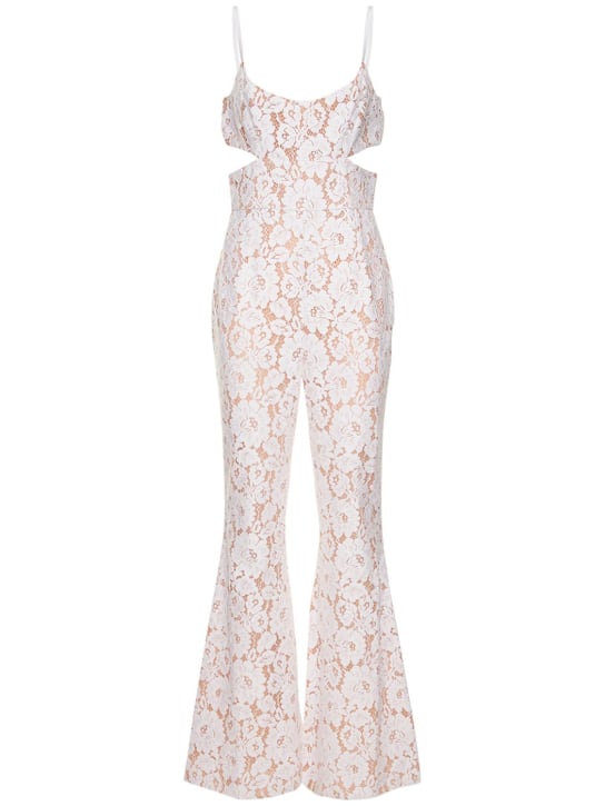 Cotton blend lace jumpsuit