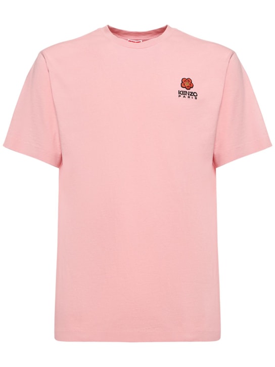 Kenzo Paris: Boke logo cotton jersey t-shirt - Pink - men_0 | Luisa Via Roma