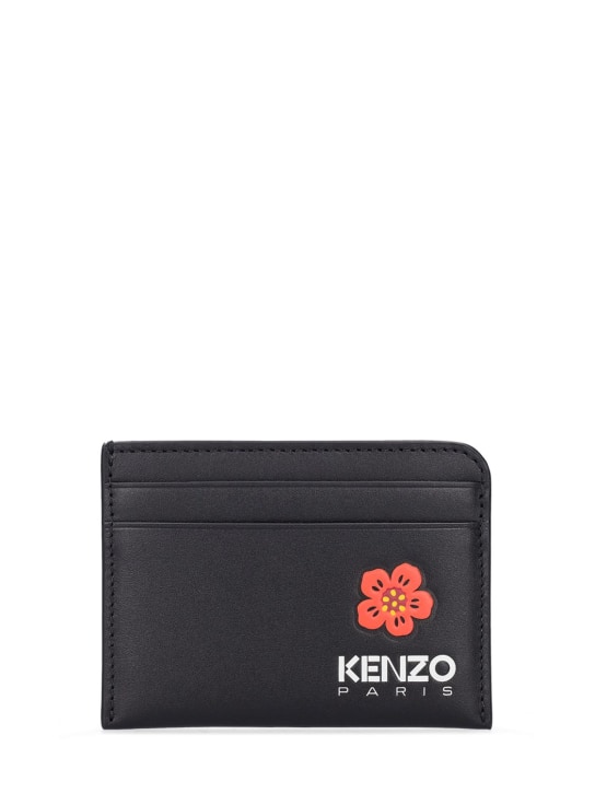 Kenzo Paris: Boke print leather card holder - men_0 | Luisa Via Roma