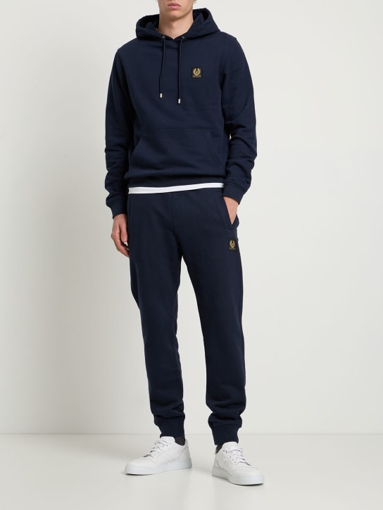 Belstaff: Logo cotton sweatpants - men_1 | Luisa Via Roma