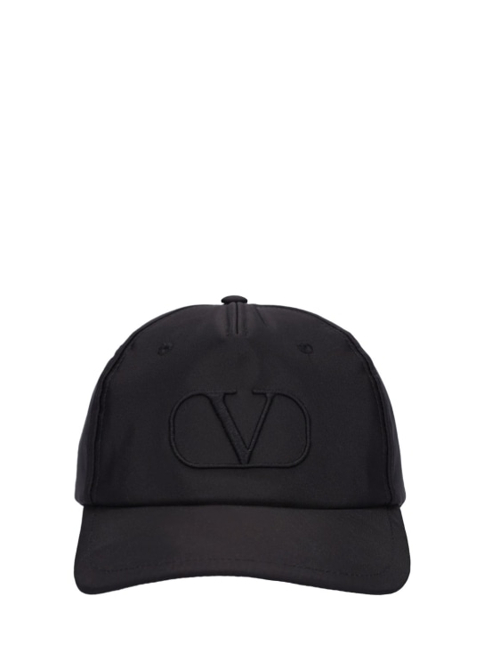 Valentino Garavani: Vlogo Signature baseball hat - Black - men_0 | Luisa Via Roma