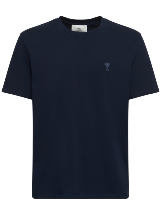 AMI Paris: ADC tonal cotton t-shirt - men_0 | Luisa Via Roma