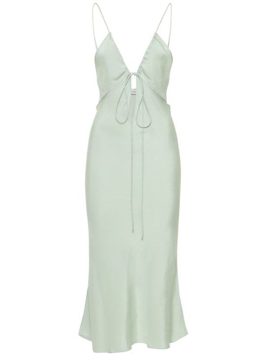 Christopher Esber: Vestido midi de seda faille - Menta - women_0 | Luisa Via Roma