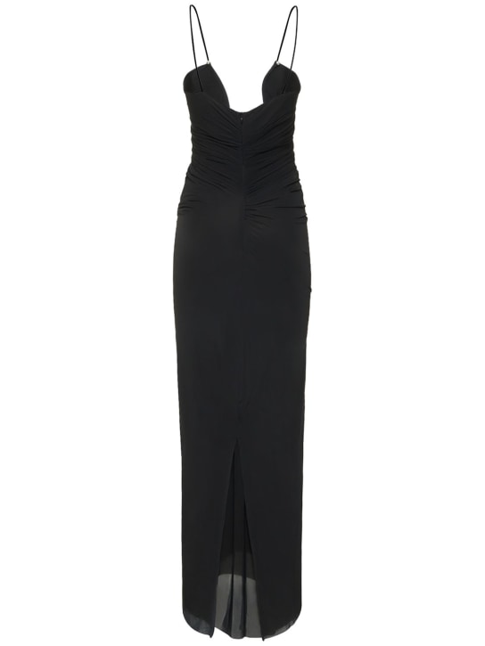 Christopher Esber: Venus molded sheer jersey long dress - Black - women_4 | Luisa Via Roma