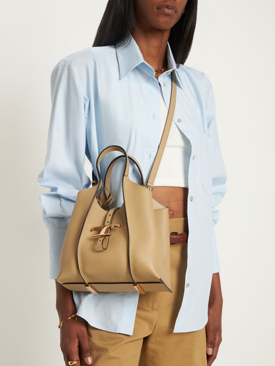 Tod's: Mini T Shopping leather bag - women_1 | Luisa Via Roma