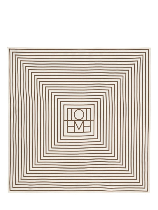 Toteme: Knotted monogram silk scarf - women_0 | Luisa Via Roma