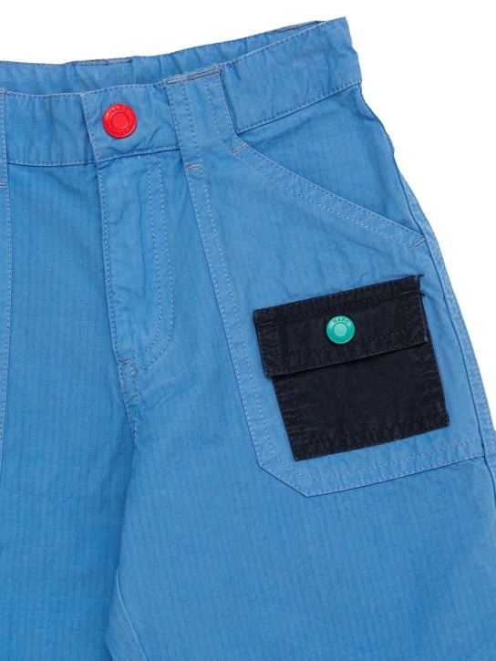 Marc Jacobs: Cotton shorts w/ patch pocket - Blue - kids-boys_1 | Luisa Via Roma