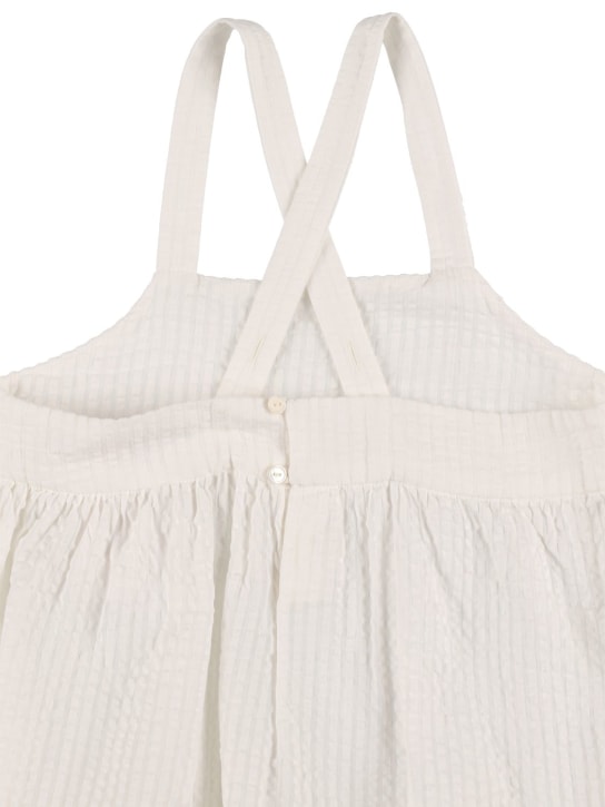 Bonpoint: Vestito in cotone - Bianco - kids-girls_1 | Luisa Via Roma