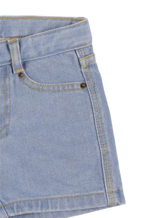 Bonpoint: ストレッチコットンデニムショートパンツ - デニム - kids-girls_1 | Luisa Via Roma