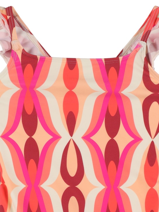 Patbo: BADEANZUG AUS BEDRUCKTEM LYCRA „TWIST“ - Lightblue/Multi - kids-girls_1 | Luisa Via Roma