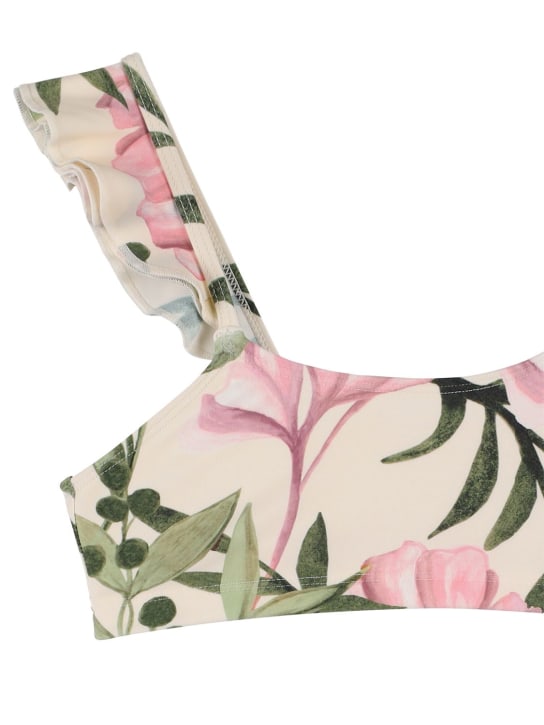 Patbo: Bikini Jasmin in Lycra stampata riciclata - Bianco/Multi - kids-girls_1 | Luisa Via Roma