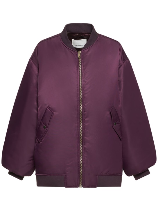 The Frankie Shop: Astra nylon bomber jacket - Mor - women_0 | Luisa Via Roma