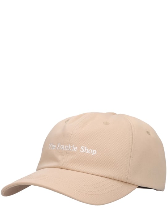 The Frankie Shop: Logo embroidery cotton baseball cap - men_1 | Luisa Via Roma