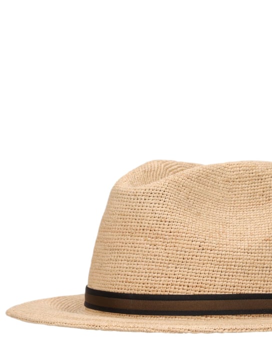 Borsalino: Argentina中等帽檐草编巴拿马帽 - Nero/Calcedonia - men_3 | Luisa Via Roma