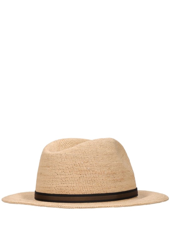 Borsalino: Argentina中等帽檐草编巴拿马帽 - Nero/Calcedonia - men_4 | Luisa Via Roma
